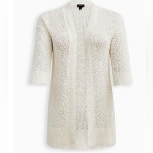 NWOT Torrid Open Stitch Cardigan Open Front Sweater-Size 2